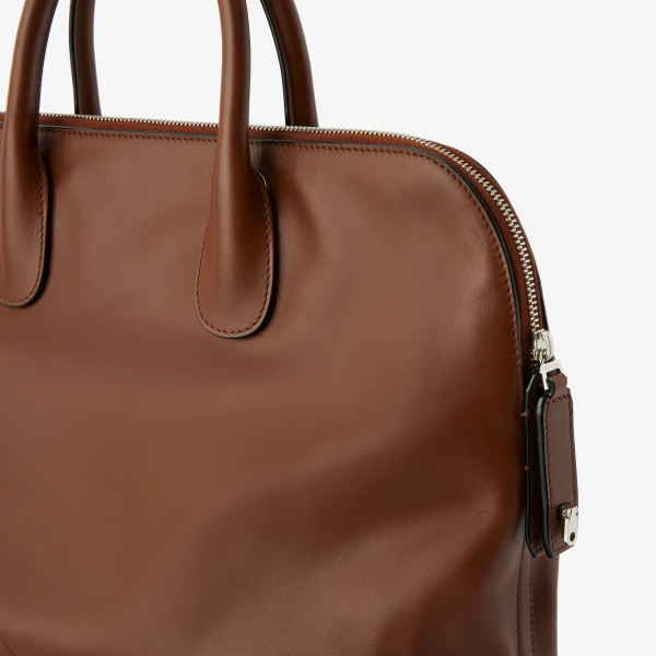 Valextra MyLogo Sublime Bowling Medium Bag in Chocolate Brown | Totes & Top-Handle Bags | Luxury Shoes 