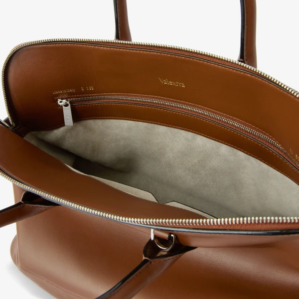 Valextra MyLogo Sublime Bowling Medium Bag in Chocolate Brown | Totes & Top-Handle Bags | Luxury Shoes 