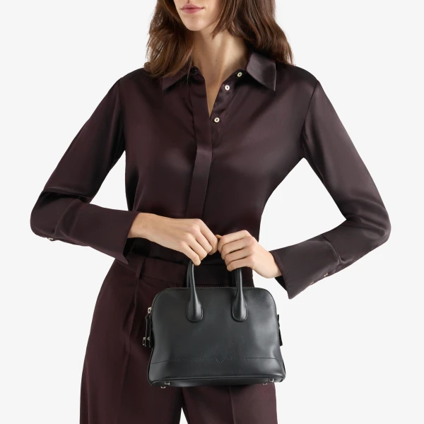 Valextra MyLogo Sublime Bowling Mini Bag in Black | Mini Bags | Luxury Shoes 