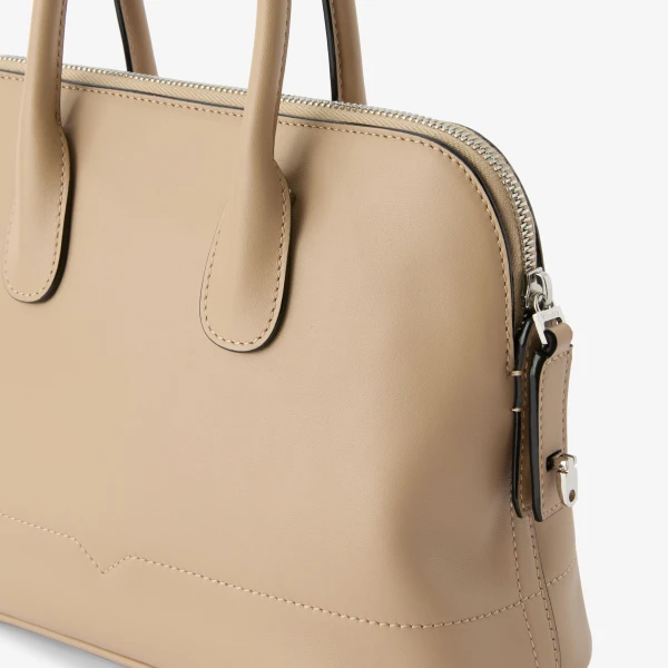 Valextra MyLogo Sublime Bowling Mini Bag in Cashmere Beige | Mini Bags | Luxury Shoes 