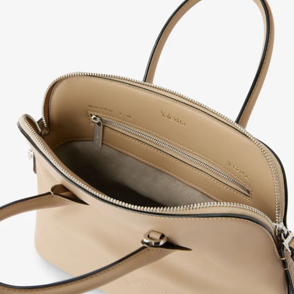 Valextra MyLogo Sublime Bowling Mini Bag in Cashmere Beige | Mini Bags | Luxury Shoes 