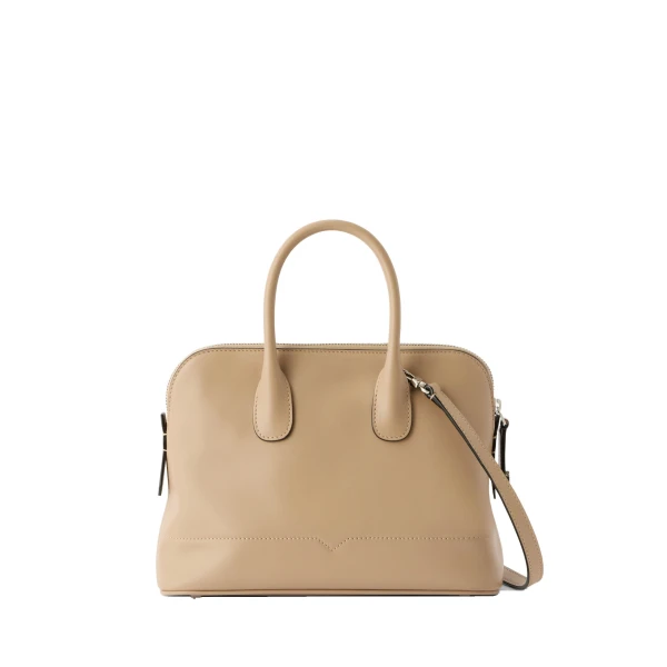 Valextra MyLogo Sublime Bowling Mini Bag in Cashmere Beige | Mini Bags | Luxury Shoes 