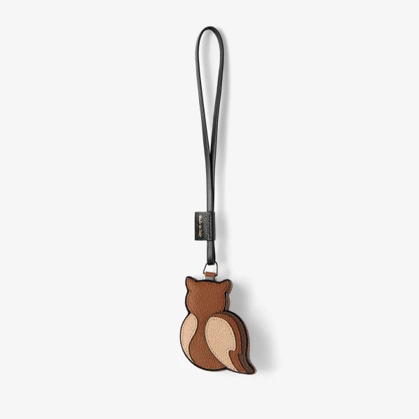 Valextra Owl Charm in Brown Mix | Bag charms | Luxury Shoes 