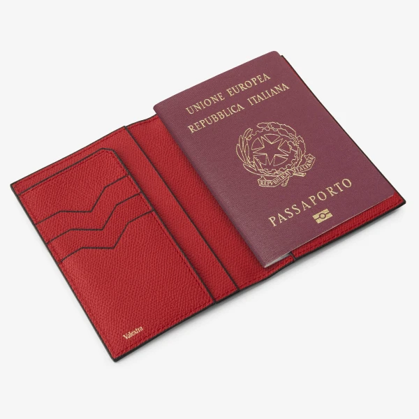 Valextra Passport Holder 3CC in Crimson Red | Wallets & Purses | Luxury Shoes 