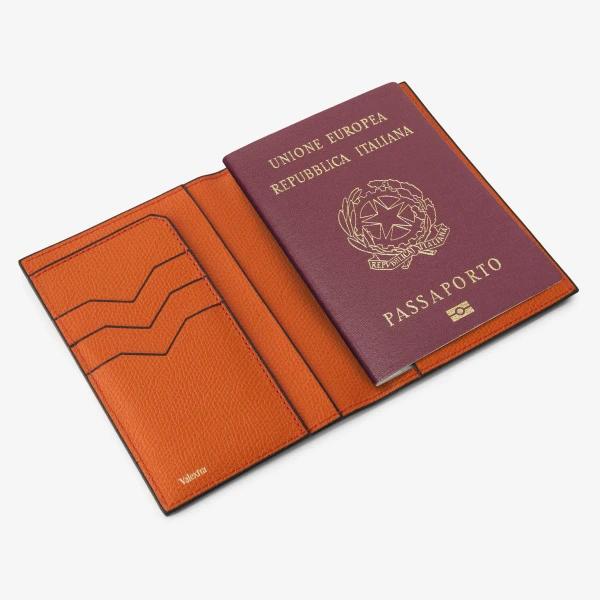 Valextra Passport Holder 3CC in Lobster Red | Wallets & Purses | Luxury Shoes 