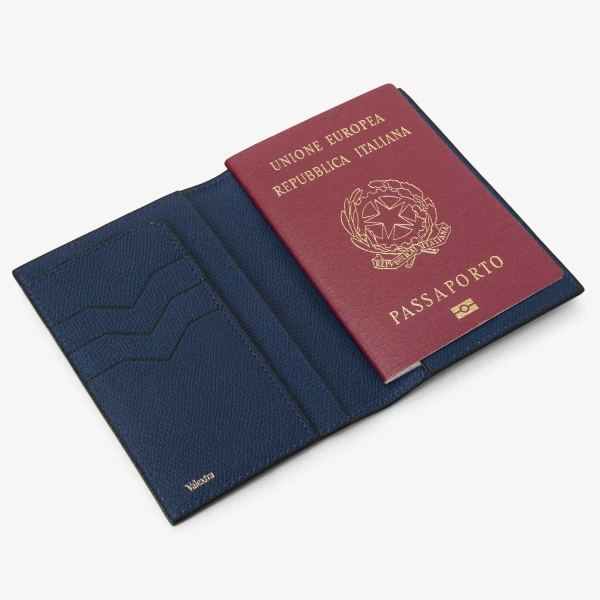 Valextra Passport Holder 3CC in Sapphire Blue | Cases | Luxury Shoes 