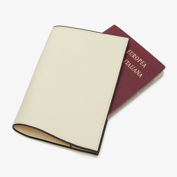 Valextra Passport Holder in Pergamena White | Wallets & Purses | Luxury Shoes 