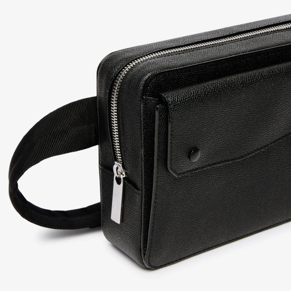 Valextra Pocket Bum Bag in Black | Men Bags | Luxury Shoes 