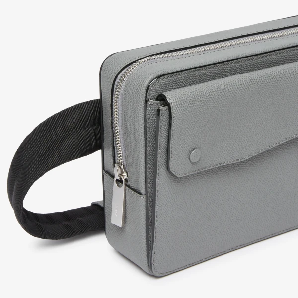 Valextra Pocket Bum Bag in Fog Grey | Men Bags | Luxury Shoes 