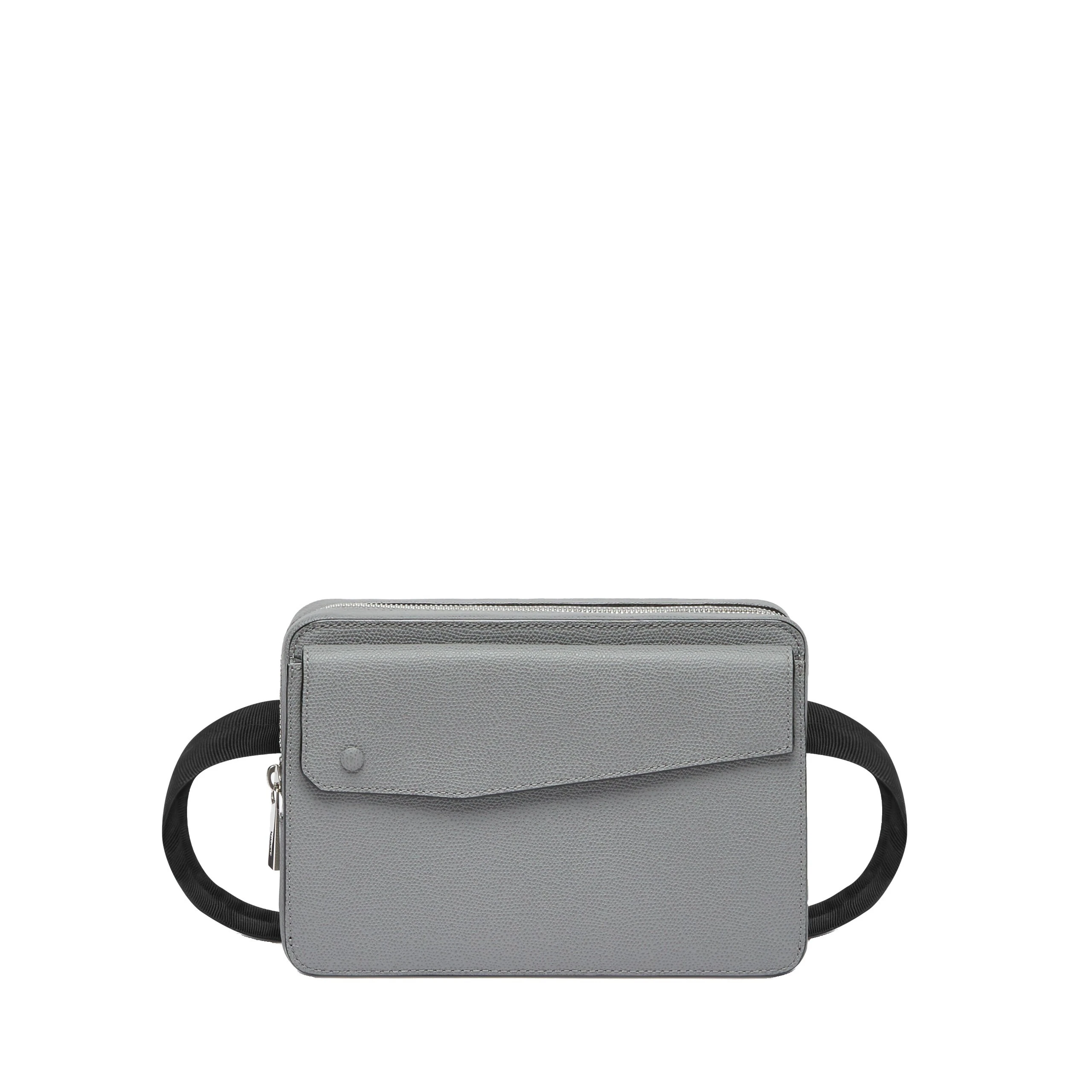 Valextra Pocket Bum Bag in Fog Grey Valextra Pocket Bum Bag in Fog Grey | Men Bags | Luxury Shoes