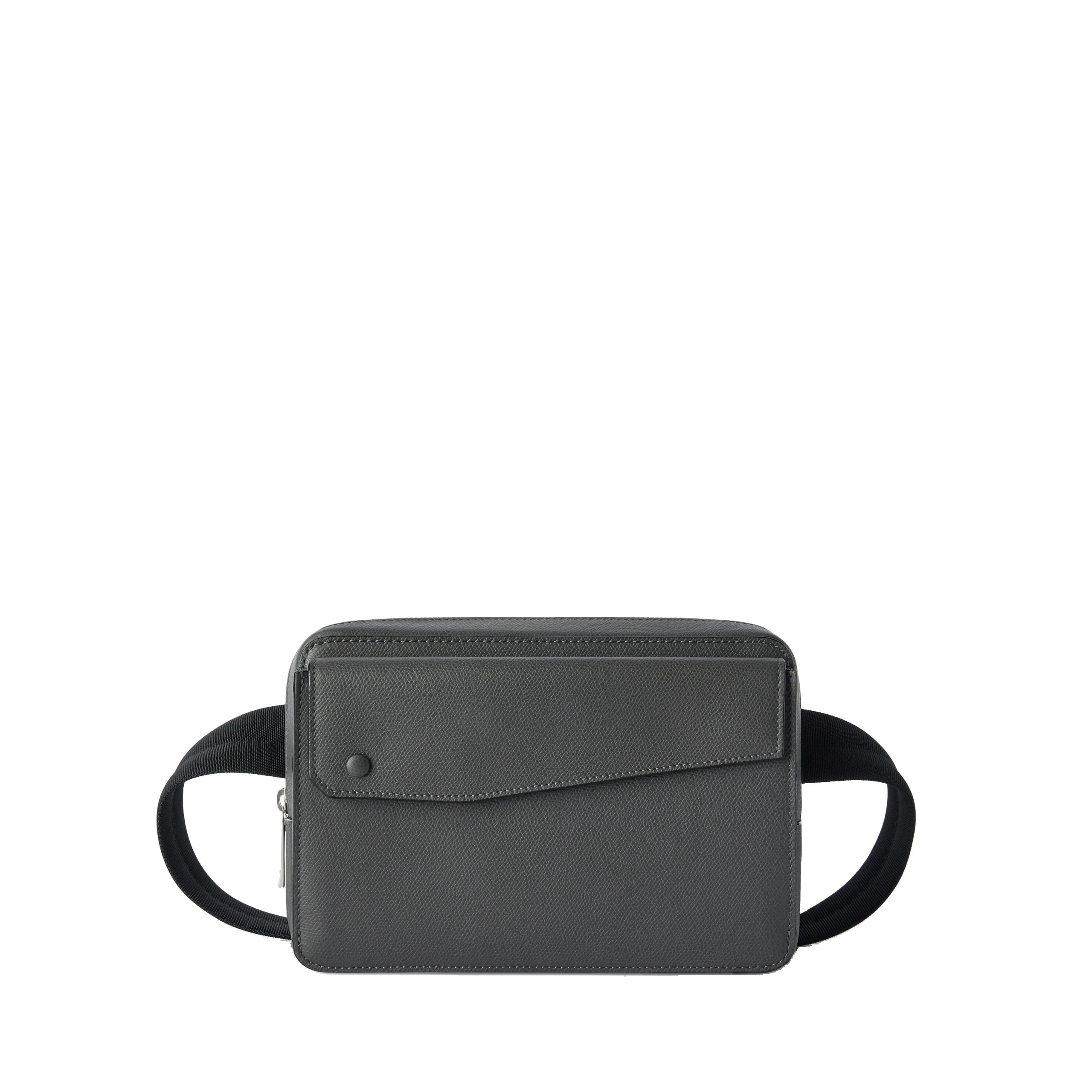 Valextra Pocket Bum Bag in Smokey Grey Valextra Pocket Bum Bag in Smokey Grey | Men Bags | Luxury Shoes