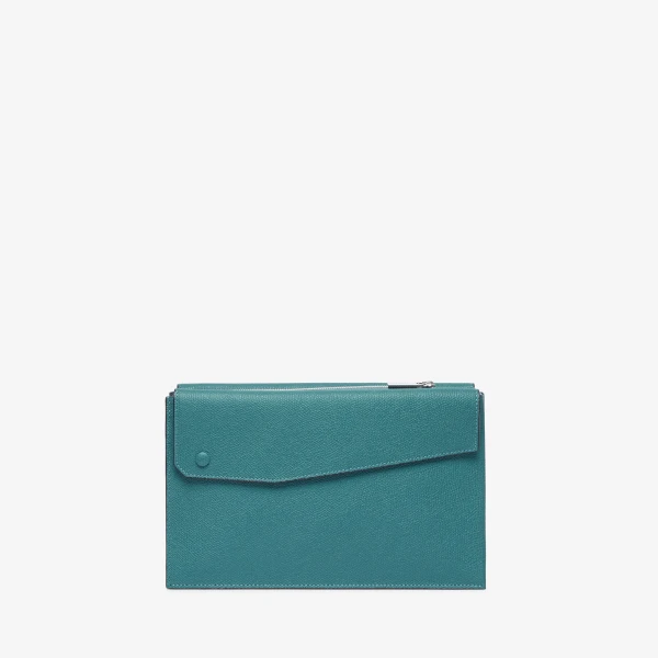 Valextra Pocket Crossbody Bag in Bottle Green | Men Bags | Luxury Shoes 