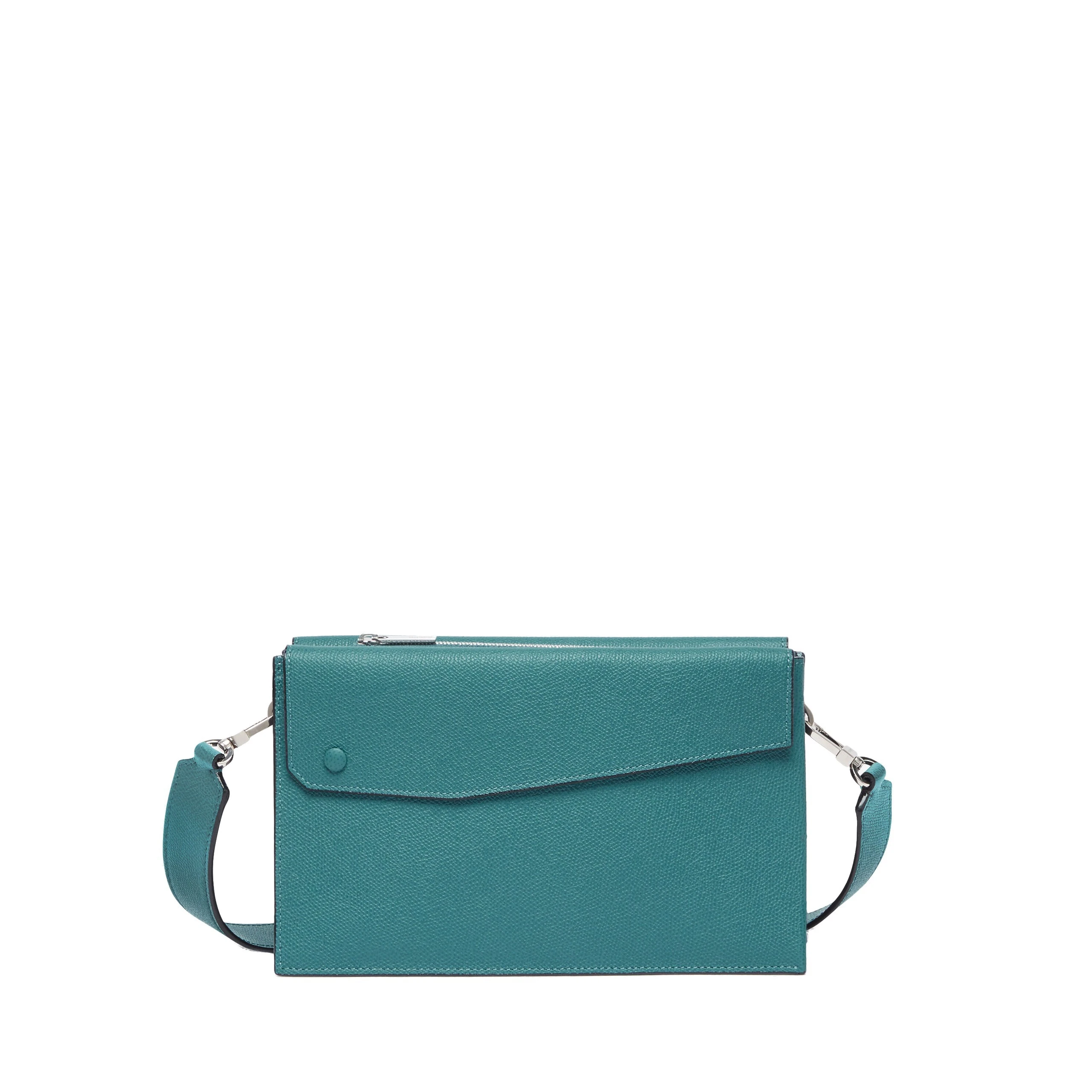 Valextra Pocket Crossbody Bag in Bottle Green Valextra Pocket Crossbody Bag in Bottle Green | Men Bags | Luxury Shoes