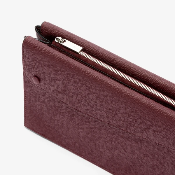 Valextra Pocket Crossbody Bag in Claret Red | Men Bags | Luxury Shoes 