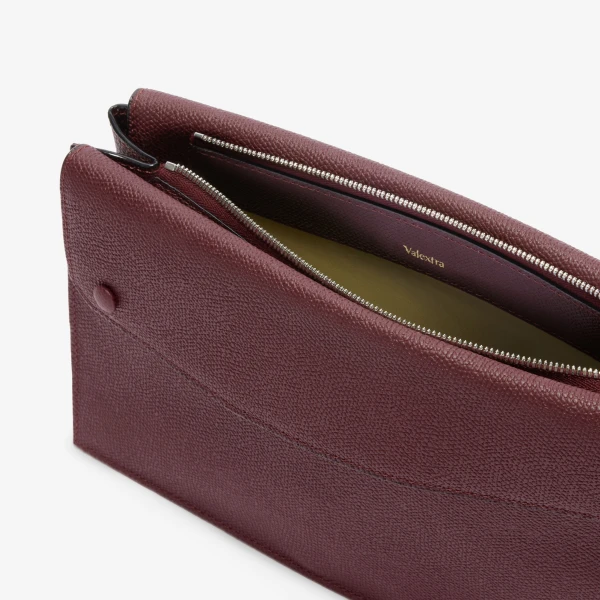Valextra Pocket Crossbody Bag in Claret Red | Men Bags | Luxury Shoes 