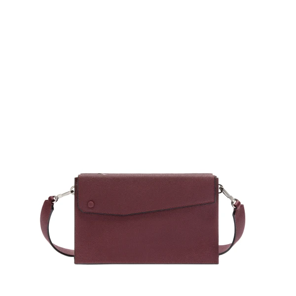 Valextra Pocket Crossbody Bag in Claret Red | Men Bags | Luxury Shoes 