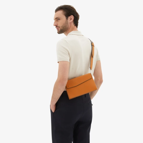 Valextra Pocket Crossbody Bag in Havana Brown | Men Bags | Luxury Shoes 