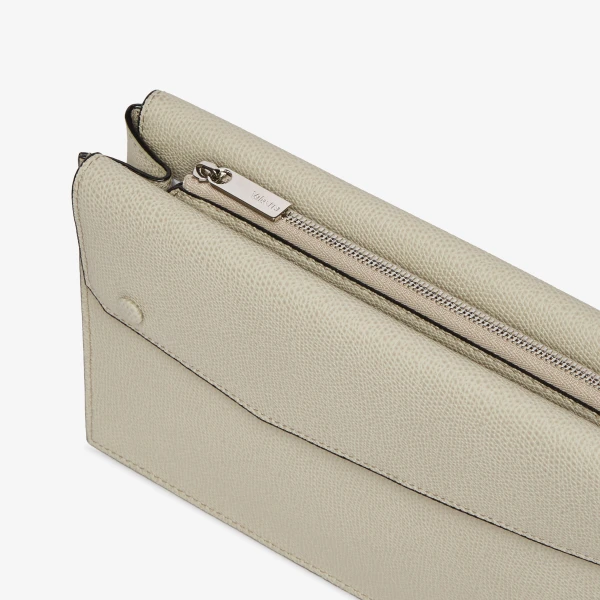 Valextra Pocket Crossbody Bag in Linen Grey | Men Bags | Luxury Shoes 