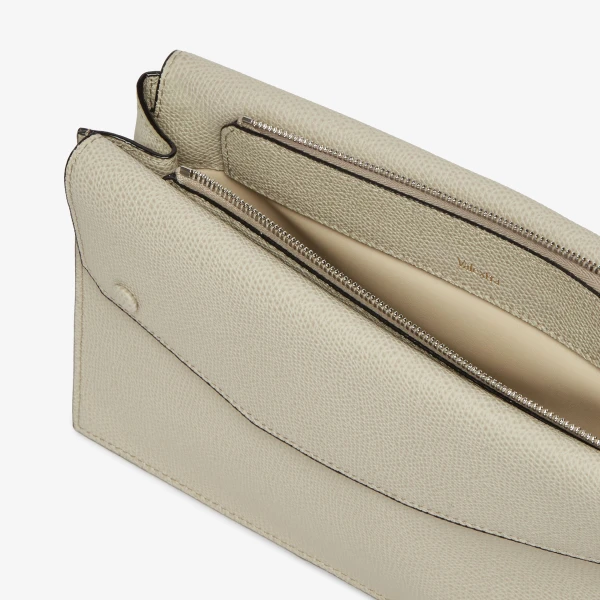 Valextra Pocket Crossbody Bag in Linen Grey | Men Bags | Luxury Shoes 