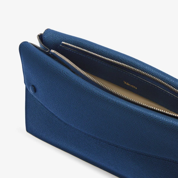 Valextra Pocket Crossbody Bag in Sapphire Blue | Shoulder & Crossbody Bags | Luxury Shoes 