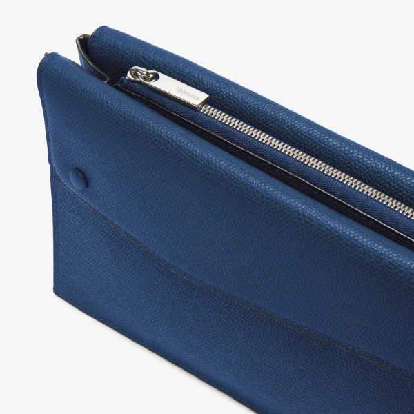 Valextra Pocket Crossbody Bag in Sapphire Blue | Shoulder & Crossbody Bags | Luxury Shoes 