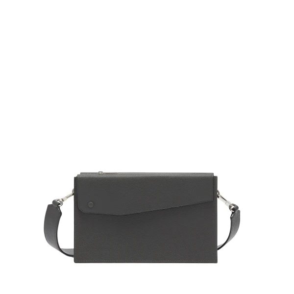 Valextra Pocket Crossbody Bag in Smokey Grey | Men Bags | Luxury Shoes 