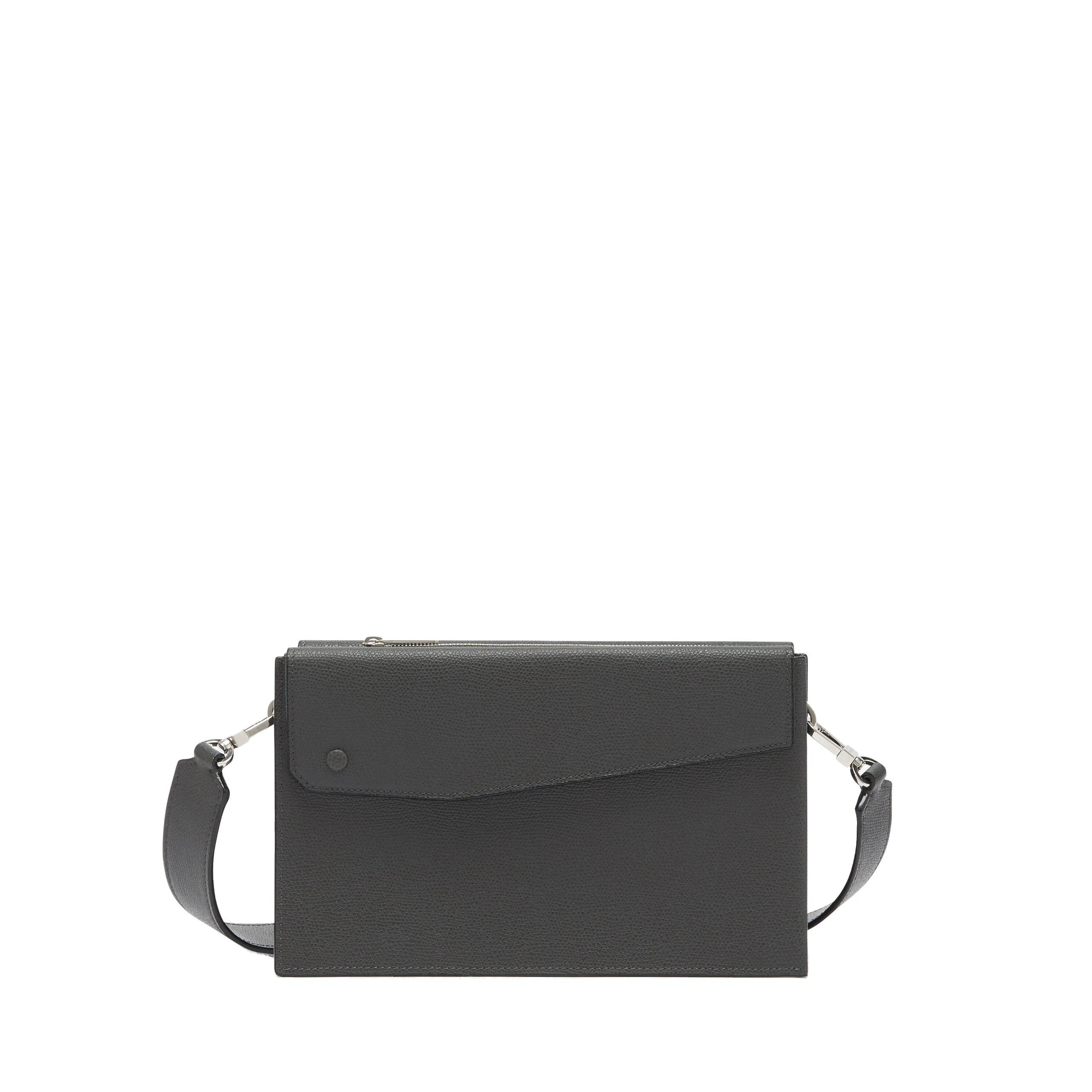 Valextra Pocket Crossbody Bag in Smokey Grey Valextra Pocket Crossbody Bag in Smokey Grey | Men Bags | Luxury Shoes