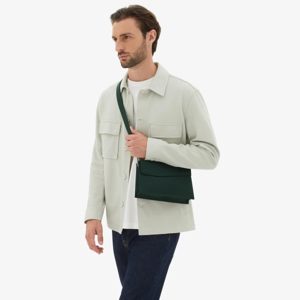 Valextra Pocket Crossbody Bag in Valextra Green | Men Bags | Luxury Shoes 