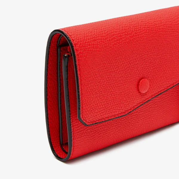 Valextra Pocket Purse 6CC in Crimson Red | Wallets & Purses | Luxury Shoes 
