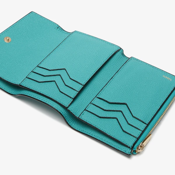Valextra Pocket Purse 6CC in Ocean Blue | Wallets & Purses | Luxury Shoes 