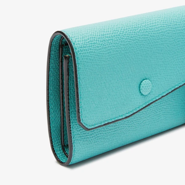 Valextra Pocket Purse 6CC in Ocean Blue | Wallets & Purses | Luxury Shoes 