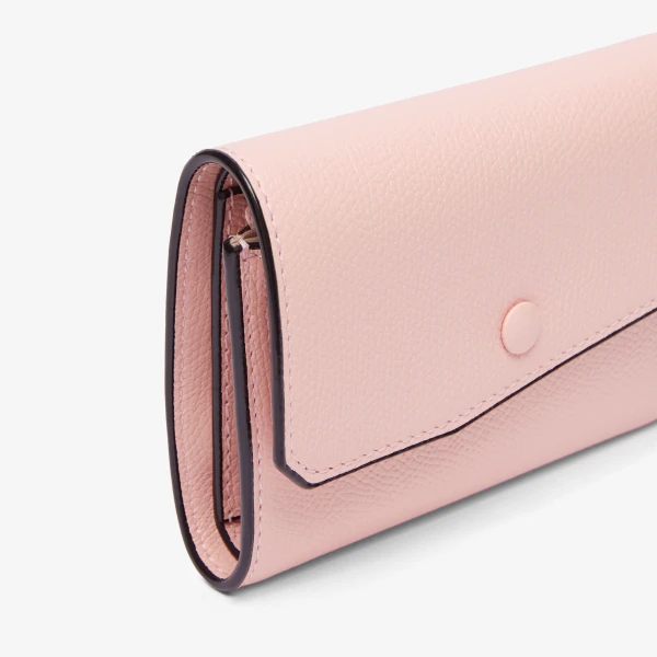 Valextra Pocket Purse 6CC in Peony Pink | Wallets & Purses | Luxury Shoes 