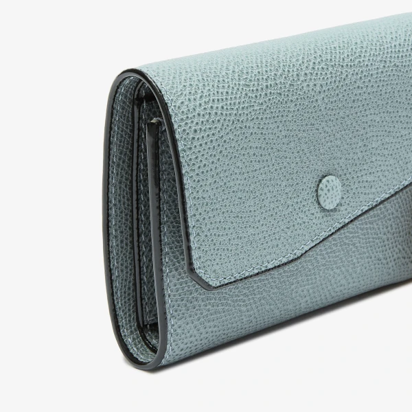 Valextra Pocket Purse 6CC in Smokey Blue | Wallets & Purses | Luxury Shoes 