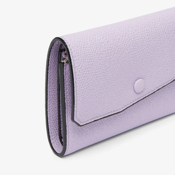 Valextra Pocket Purse 6CC in Wisteria Pink | Wallets & Purses | Luxury Shoes 