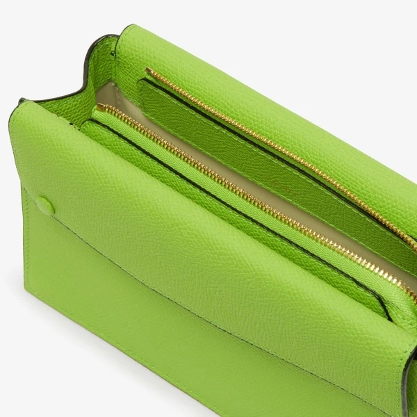 Valextra Pocket Slim Crossbody Bag in Apple Green | Shoulder & Crossbody Bags | Luxury Shoes 