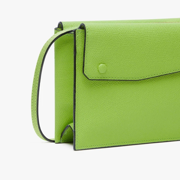 Valextra Pocket Slim Crossbody Bag in Apple Green | Shoulder & Crossbody Bags | Luxury Shoes 