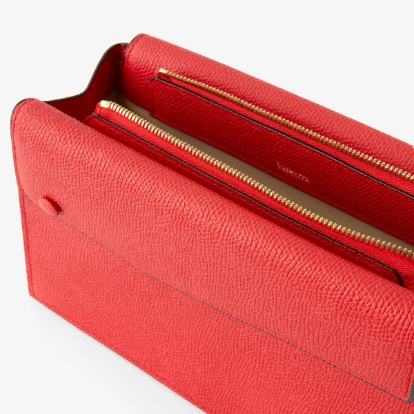 Valextra Pocket Slim Crossbody Bag in Crimson Red | Shoulder & Crossbody Bags | Luxury Shoes 
