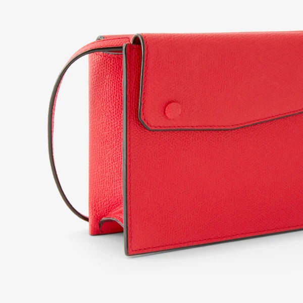 Valextra Pocket Slim Crossbody Bag in Crimson Red | Shoulder & Crossbody Bags | Luxury Shoes 