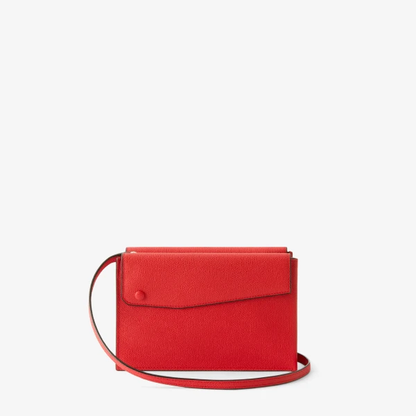 Valextra Pocket Slim Crossbody Bag in Crimson Red | Shoulder & Crossbody Bags | Luxury Shoes 