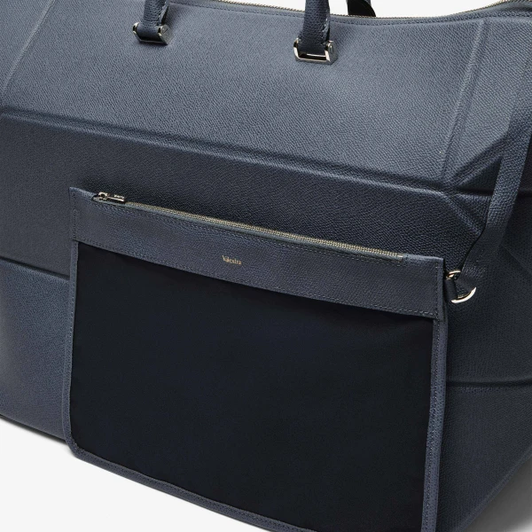 Valextra Polyhedral Travel Bag in Avio Blue | Totes & Top-Handle Bags | Luxury Shoes 