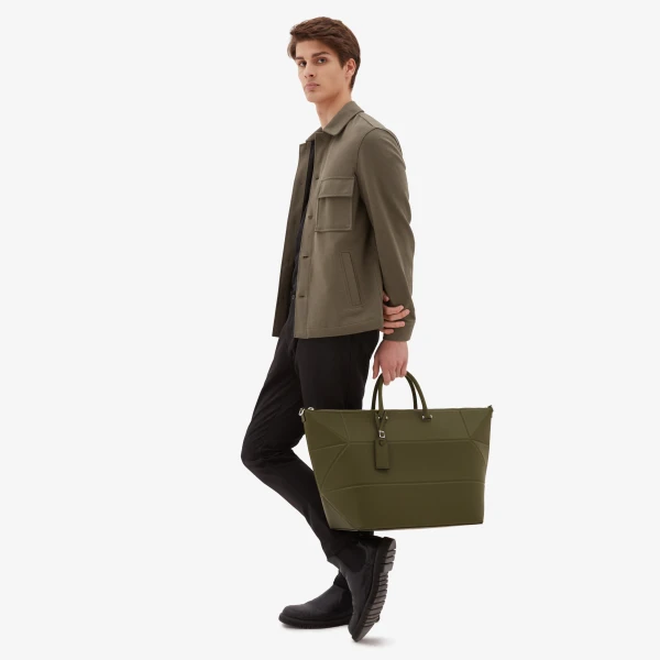 Valextra Polyhedral Travel Bag in Military Green | Totes & Top-Handle Bags | Luxury Shoes 