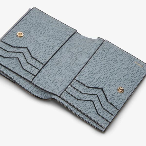 Valextra Purse with Coin Holder 6CC in Niagara Blue | Wallets & Purses | Luxury Shoes 