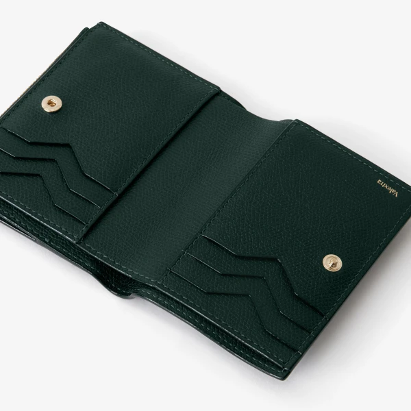 Valextra Purse with Coin Holder 6CC in Valextra Green | Wallets & Purses | Luxury Shoes 