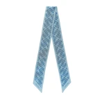 Valextra Silk Band Abstract in Cerulean Blue and Nebula Blue | Scarves | Luxury Shoes 