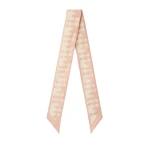 Valextra Silk Band Geometric in Bonne Mine Pink and Pergamena White | Scarves | Luxury Shoes 