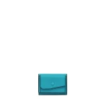 Valextra Small Wallet with Coin Holder in Aquamarine Blue | Wallets & Purses | Luxury Shoes 