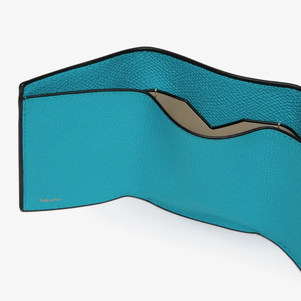 Valextra Small Wallet with Coin Holder in Aquamarine Blue | Wallets & Purses | Luxury Shoes 