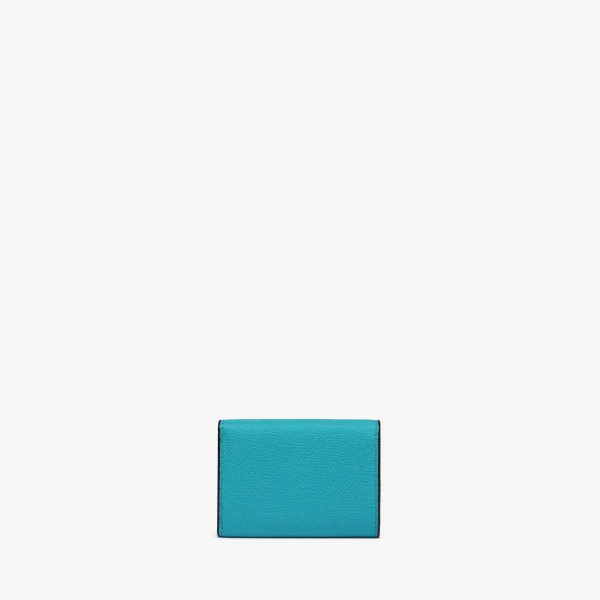 Valextra Small Wallet with Coin Holder in Aquamarine Blue | Wallets & Purses | Luxury Shoes 