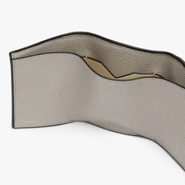 Valextra Small Wallet with Coin Holder in Ash Grey | Wallets & Purses | Luxury Shoes 