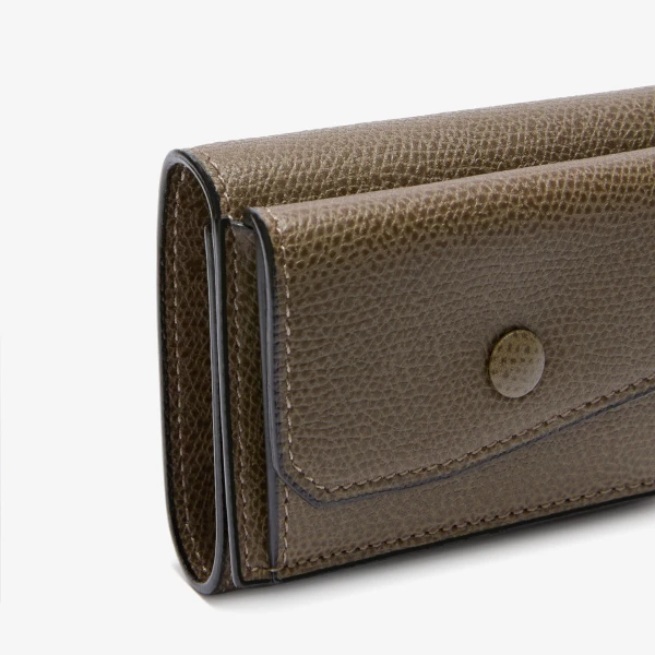Valextra Small Wallet with Coin Holder in Brown Clay | Wallets & Purses | Luxury Shoes 